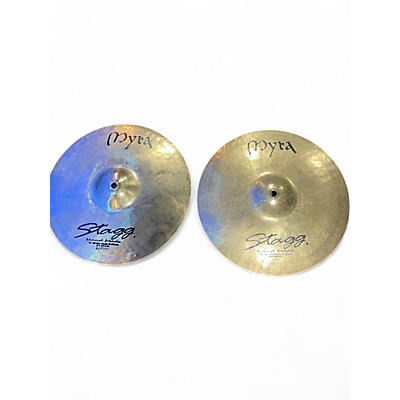 Used Stagg 14in myra 14" top and bottom Cymbal