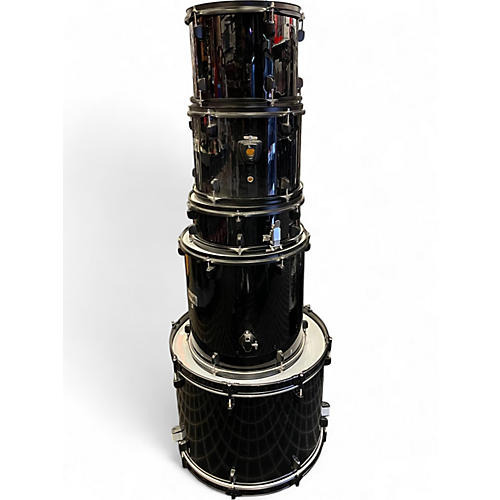 Used Stagg 5 Piece 5 PIECE Black Drum Kit Black