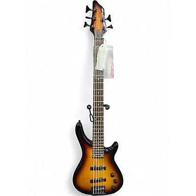 Used Stagg 5 STRING 2 Tone Sunburst Electric Bass Guitar
