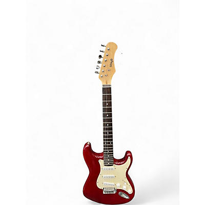 Used Stagg DOUBLE CUT Red Solid Body Electric Guitar
