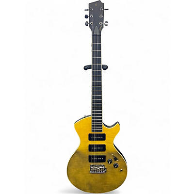 Used Stagg SVY NASHDLX FSB Black and Yellow Solid Body Electric Guitar