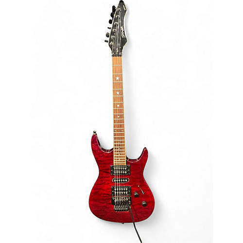 Used Stagg Z600 Flame Red Solid Body Electric Guitar Flame Red