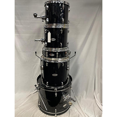 Starcaster by Fender Used Starcaster By Fender 5 piece 5 Piece Drumset Black Drum Kit