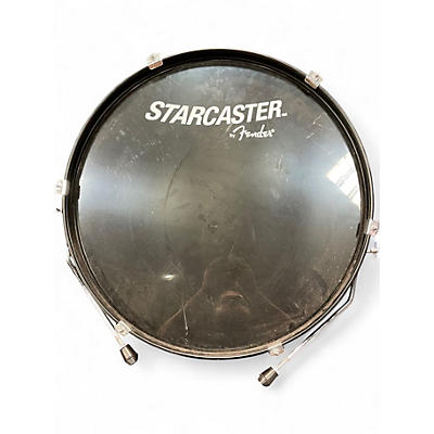 Used Starcaster by Fender 5 Piece DRUMSET Black Drum Kit