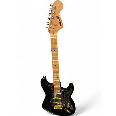 Used Starcaster by Fender Strat Black Solid Body Electric Guitar