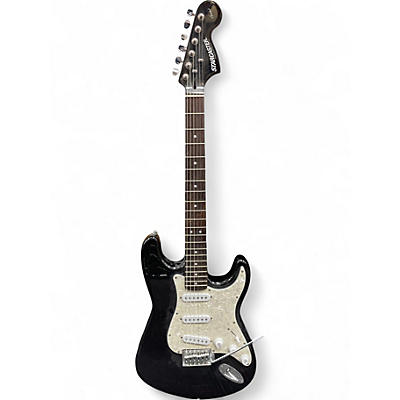 Used Starcaster by Fender Strat Black Solid Body Electric Guitar