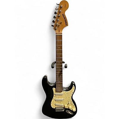Used Starcaster by Fender Stratocaster BLACK SPARKLE Solid Body Electric Guitar