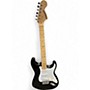 Used Starcaster by Fender Stratocaster Black Solid Body Electric Guitar Black