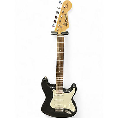 Used Starcaster by Fender Stratocaster Black Solid Body Electric Guitar
