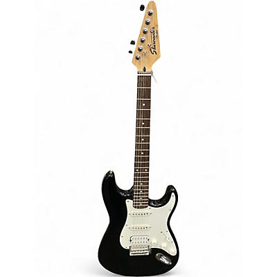 Used Starcaster by Fender Stratocaster Black Solid Body Electric Guitar
