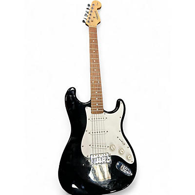 Used Starcaster by Fender Stratocaster Black Solid Body Electric Guitar