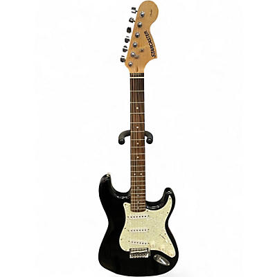 Used Starcaster by Fender Stratocaster Black Solid Body Electric Guitar