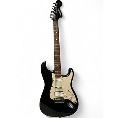 Used Starcaster by Fender Stratocaster Black Solid Body Electric Guitar