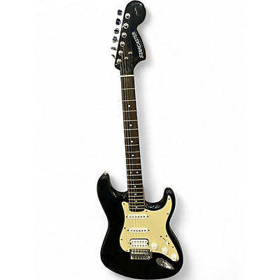 Used Starcaster by Fender Stratocaster Black Solid Body Electric Guitar