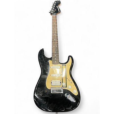 Used Starcaster by Fender Stratocaster Black Solid Body Electric Guitar