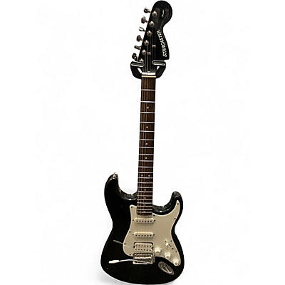 Used Starcaster by Fender Stratocaster Black Solid Body Electric Guitar