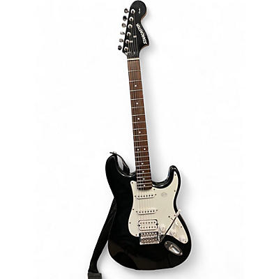 Used Starcaster by Fender Stratocaster Black Solid Body Electric Guitar