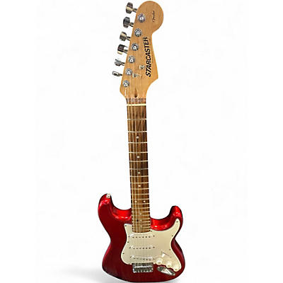 Used Starcaster by Fender Stratocaster Candy Apple Red Solid Body Electric Guitar