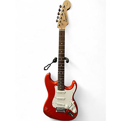 Used Starcaster by Fender Stratocaster Fire Red Solid Body Electric Guitar