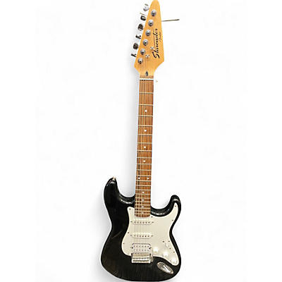 Used Starcaster by Fender Stratocaster HSS Black Solid Body Electric Guitar