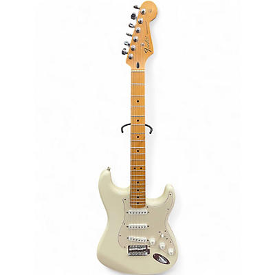 Used Starcaster by Fender Stratocaster Olympic White Solid Body Electric Guitar