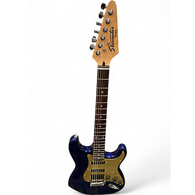 Used Starcaster by Fender Stratocaster Purple Solid Body Electric Guitar