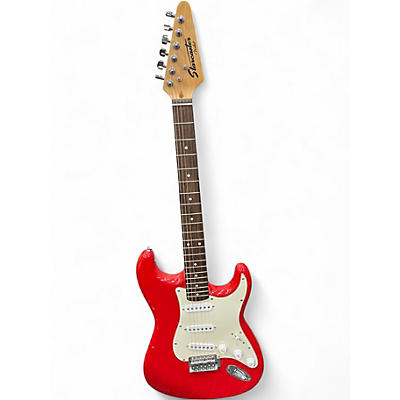 Used Starcaster by Fender Stratocaster Red Solid Body Electric Guitar