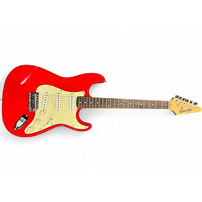 Used Starcaster by Fender Stratocaster Red Solid Body Electric Guitar
