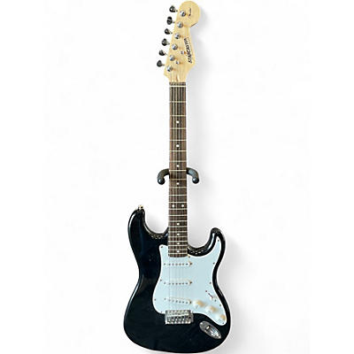 Used Starcaster by Fender Stratocaster black Solid Body Electric Guitar