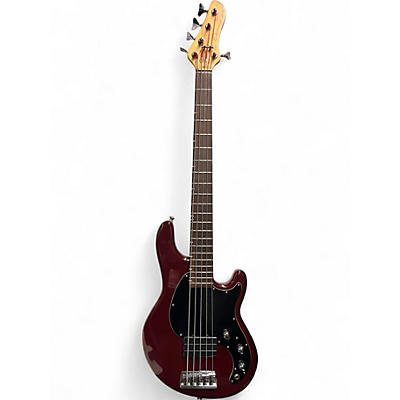 Used Status Graphite THE GROOVE 5 Burgundy Electric Bass Guitar