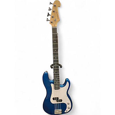 Used Stedman Pro Beginner Blue Electric Bass Guitar