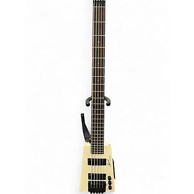 Used Steinberger XT25 Spirit 5 String WHITE Electric Bass Guitar