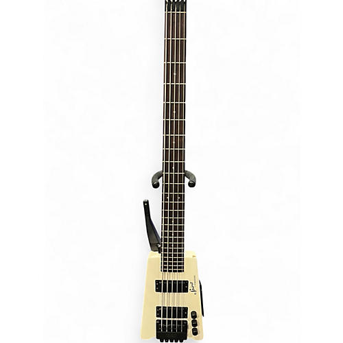 Used Steinberger XT25 Spirit 5 String WHITE Electric Bass Guitar WHITE
