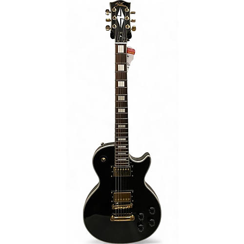 Used Stellar ELECTRIC Black And Gold Solid Body Electric Guitar Black and Gold