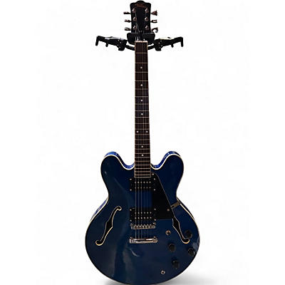 Used Stellar HOLLOWBODY Blue Hollow Body Electric Guitar