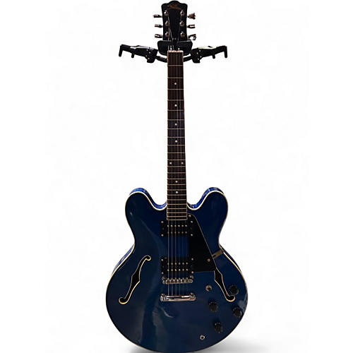 Used Stellar HOLLOWBODY Blue Hollow Body Electric Guitar Blue