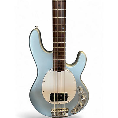 Used Sterling Audio StingRay Ray34 Firemist Silver Electric Bass Guitar