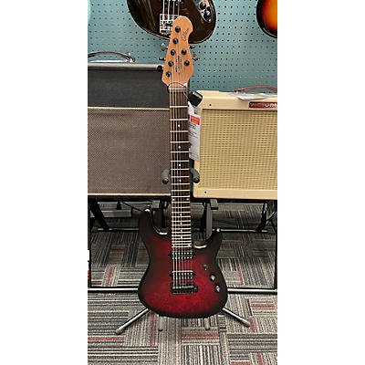 Sterling by Music Man Used Sterling By Music Man Cutlass Jason Richardson 7 String Dark Scarlett Burst Satin Solid Body Electric Guitar