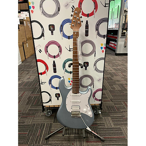 Sterling by Music Man Used Sterling By Music Man Cutlass Silver Solid Body Electric Guitar Silver