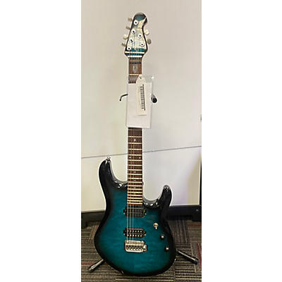 Sterling by Music Man Used Sterling By Music Man JP150 Blue Flame Top Solid Body Electric Guitar