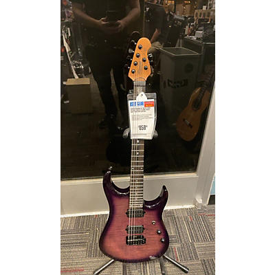 Sterling by Music Man Used Sterling By Music Man JP150D Purple Flame Solid Body Electric Guitar