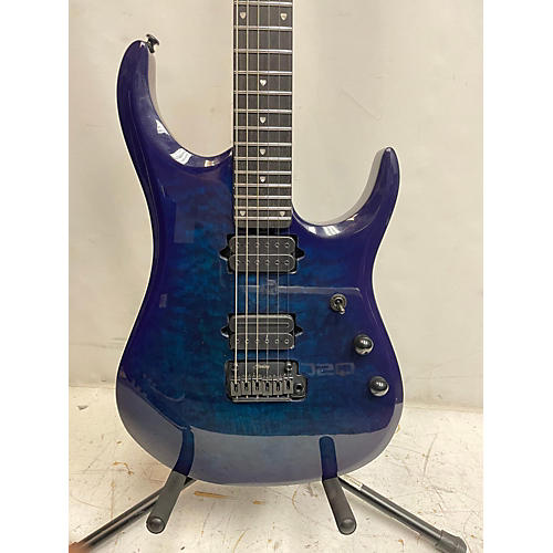 Sterling by Music Man Used Sterling By Music Man JP150DQM Cerulean Blue Solid Body Electric Guitar Cerulean Blue