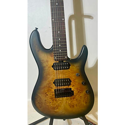 Sterling by Music Man Used Sterling By Music Man Jason Richardson 7 String Poplar Burst Solid Body Electric Guitar