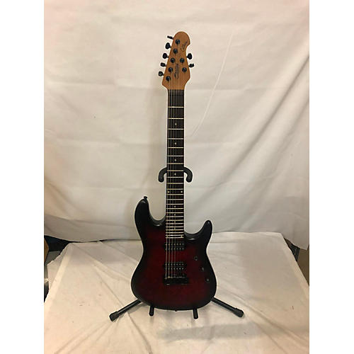 Sterling by Music Man Used Sterling By Music Man Jason Richardson Cutlass 7 Red Burst Solid Body Electric Guitar red burst