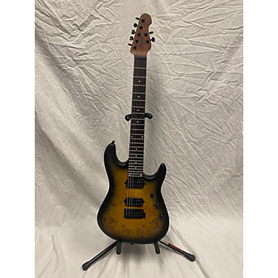 Sterling by Music Man Used Sterling By Music Man Jason Richardson Cutlass Black And Yellow Solid Body Electric Guitar