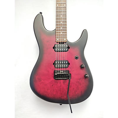 Sterling by Music Man Used Sterling By Music Man Jason Richardson Cutlass Dark Scarlet Burst Solid Body Electric Guitar