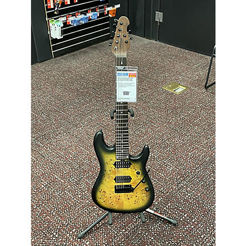 Used Sterling By Music Man Jason Richardson Cutless Burl Solid Body Electric Guitar Burl