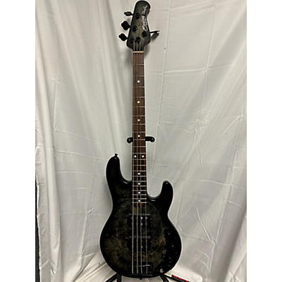 Sterling by Music Man Used Sterling By Music Man Ray34HH Burl Top Trans Black Electric Bass Guitar