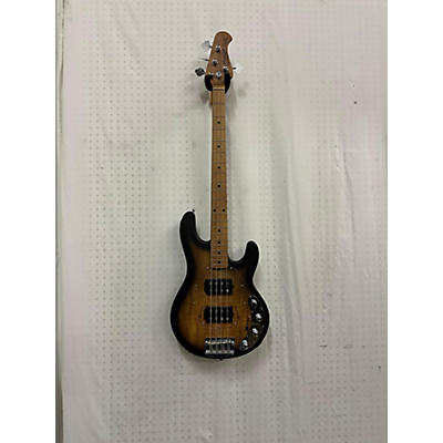 Sterling by Music Man Used Sterling By Music Man Ray34hh Spalted Maple Top Natural Burst Satin Electric Bass Guitar