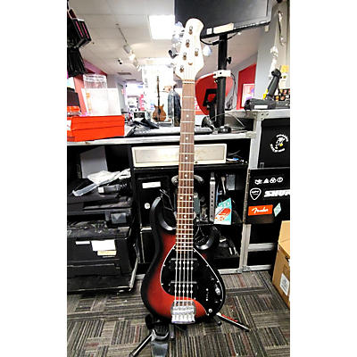 Sterling By Music Man Used Sterling By Music Man Ray5 5 String Crimson Red Burst Electric Bass Guitar